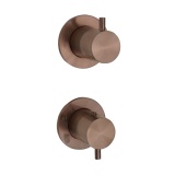 Product Cut out image of the JTP Vos Brushed Bronze Concealed 2 Handle 2 Outlet Shower Valve